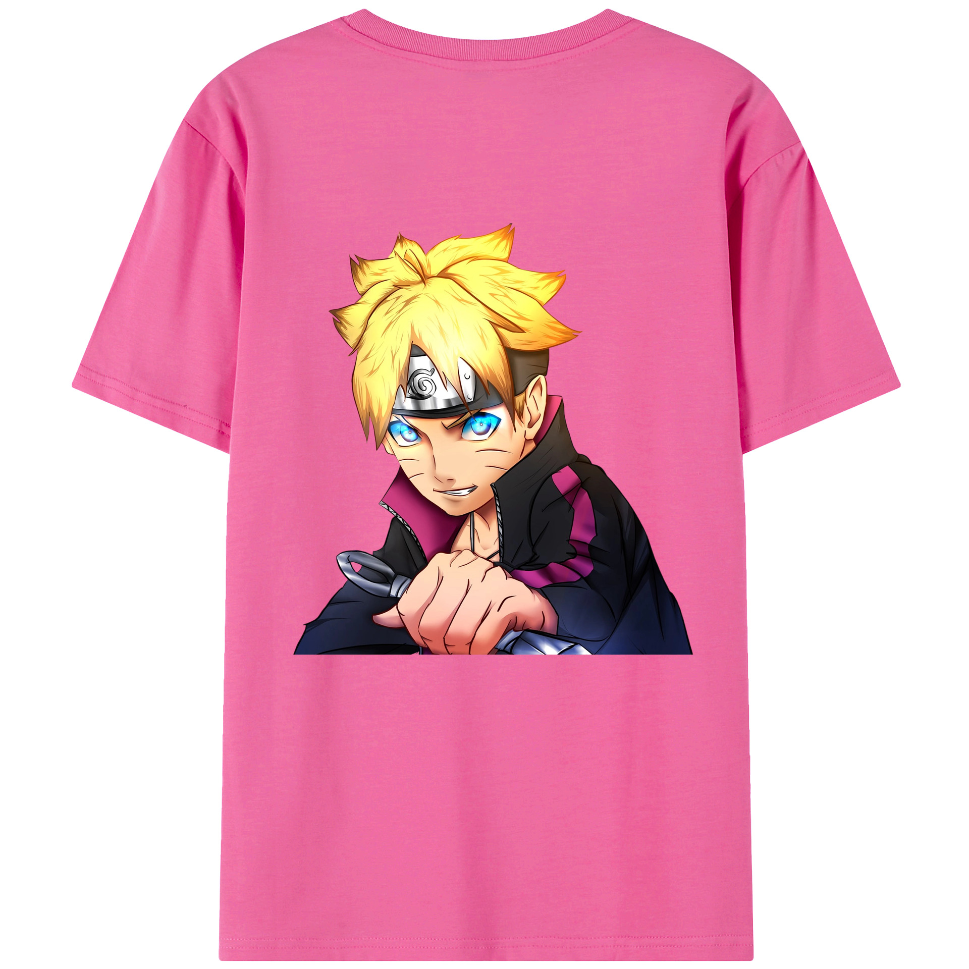 （画像用） NARUTO -ナルト- うずまき ボルト Uzumaki Boruto レディース半袖Tシャツ(バックプリント)